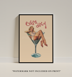 Dirty Martini Art Print: Bar Cart Decor, Cocktail Poster