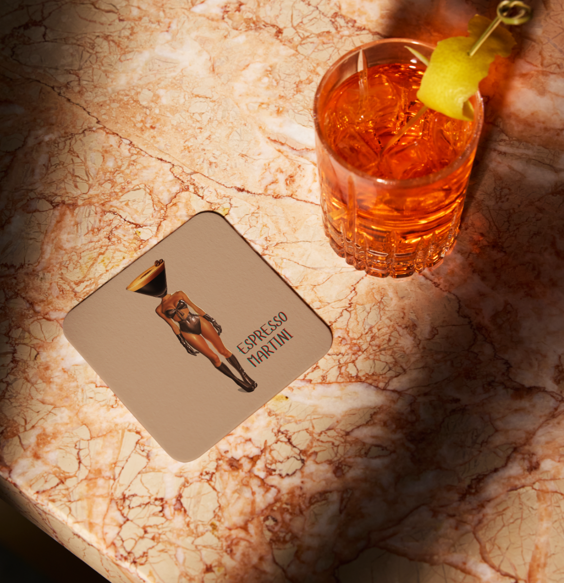 Espresso Martini Lady Coaster