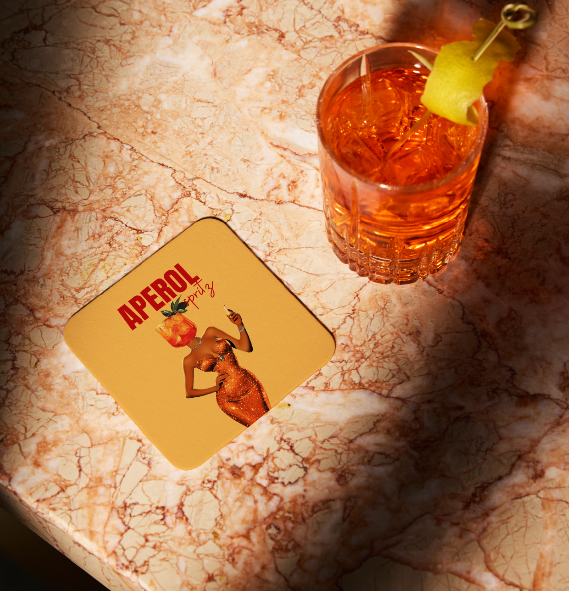 Aperol Spritz Coaster