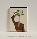Coffee Club Poster: Retro Espresso Kitchen Print
