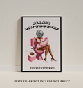 Disco Bathroom Art Print: Girly Hot Pink Dorm Decor