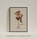 Espresso Martini Art Print: Vintage Bar Cart Poster
