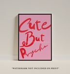 But Psycho Pink Print, Girly Dorm Decor