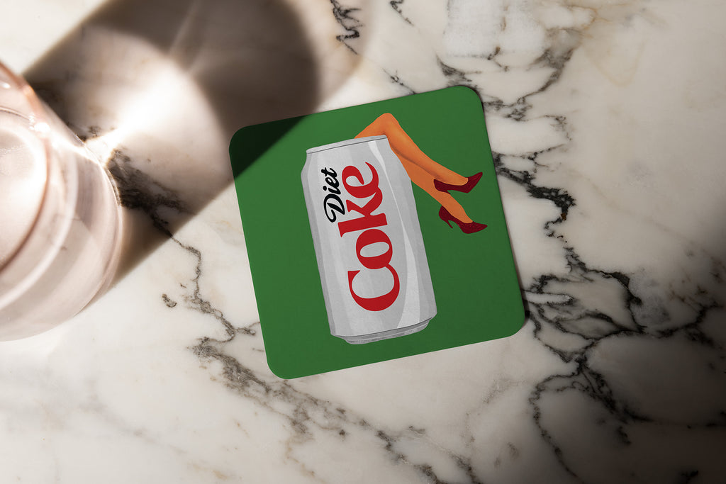 Diet Soda Pop Art Cocktail Coaster