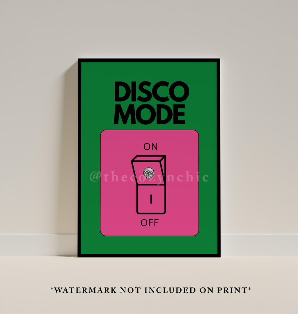 Retro Disco Print: Funky Vintage Poster