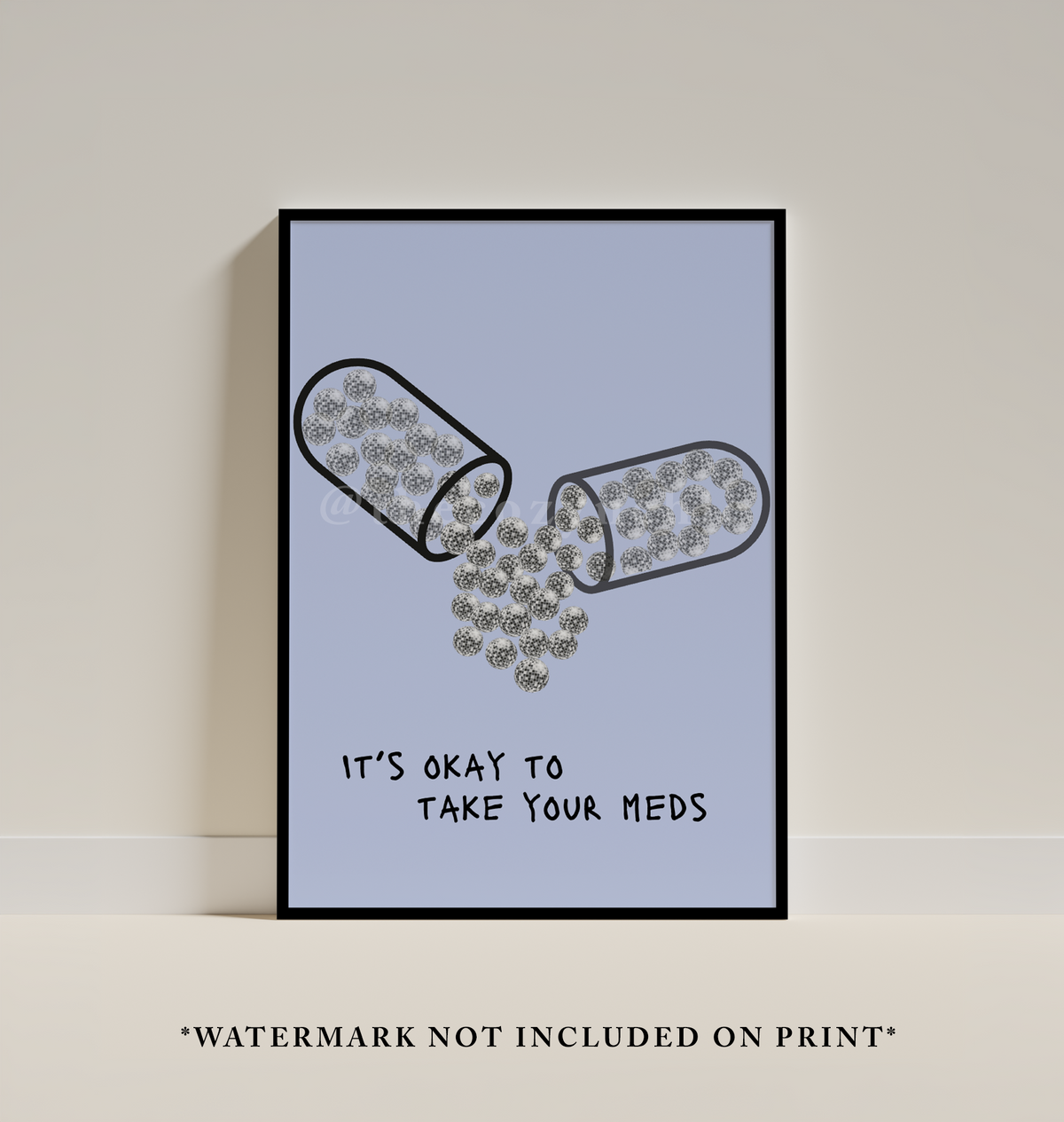 Disco Ball Pills Print
