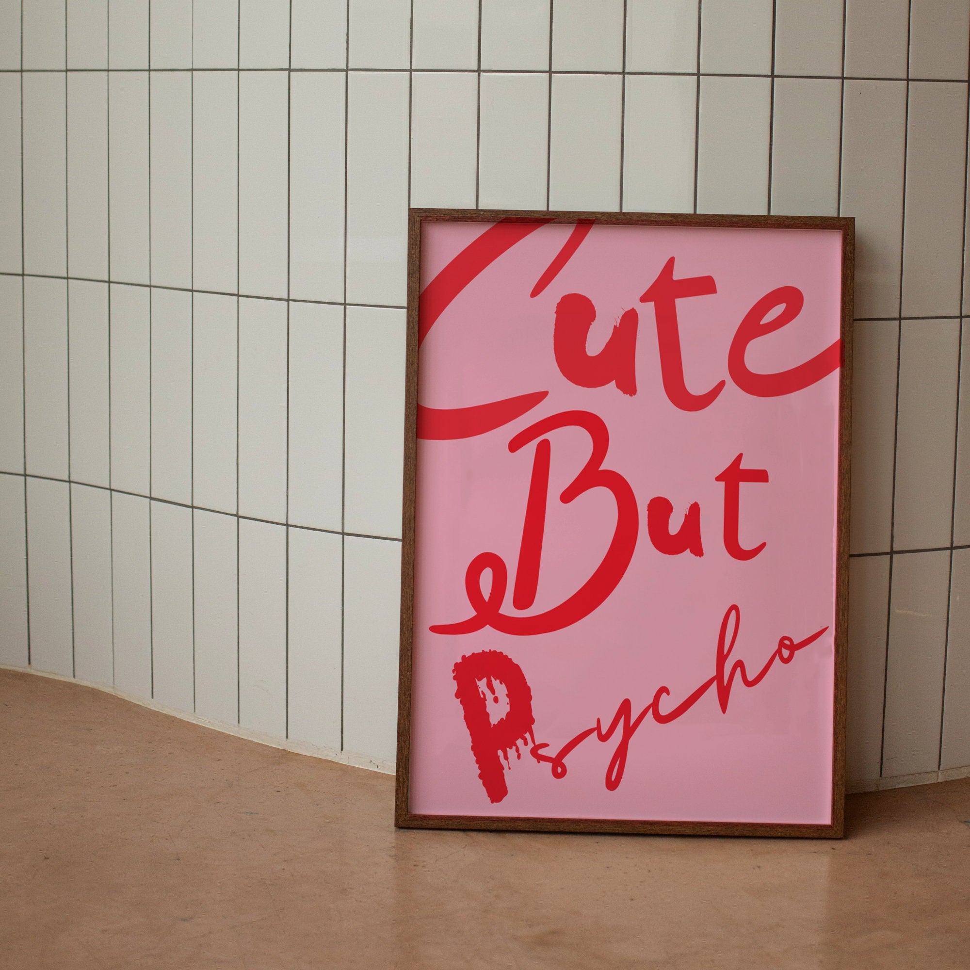 But Psycho Pink Print, Girly Dorm Decor image 8