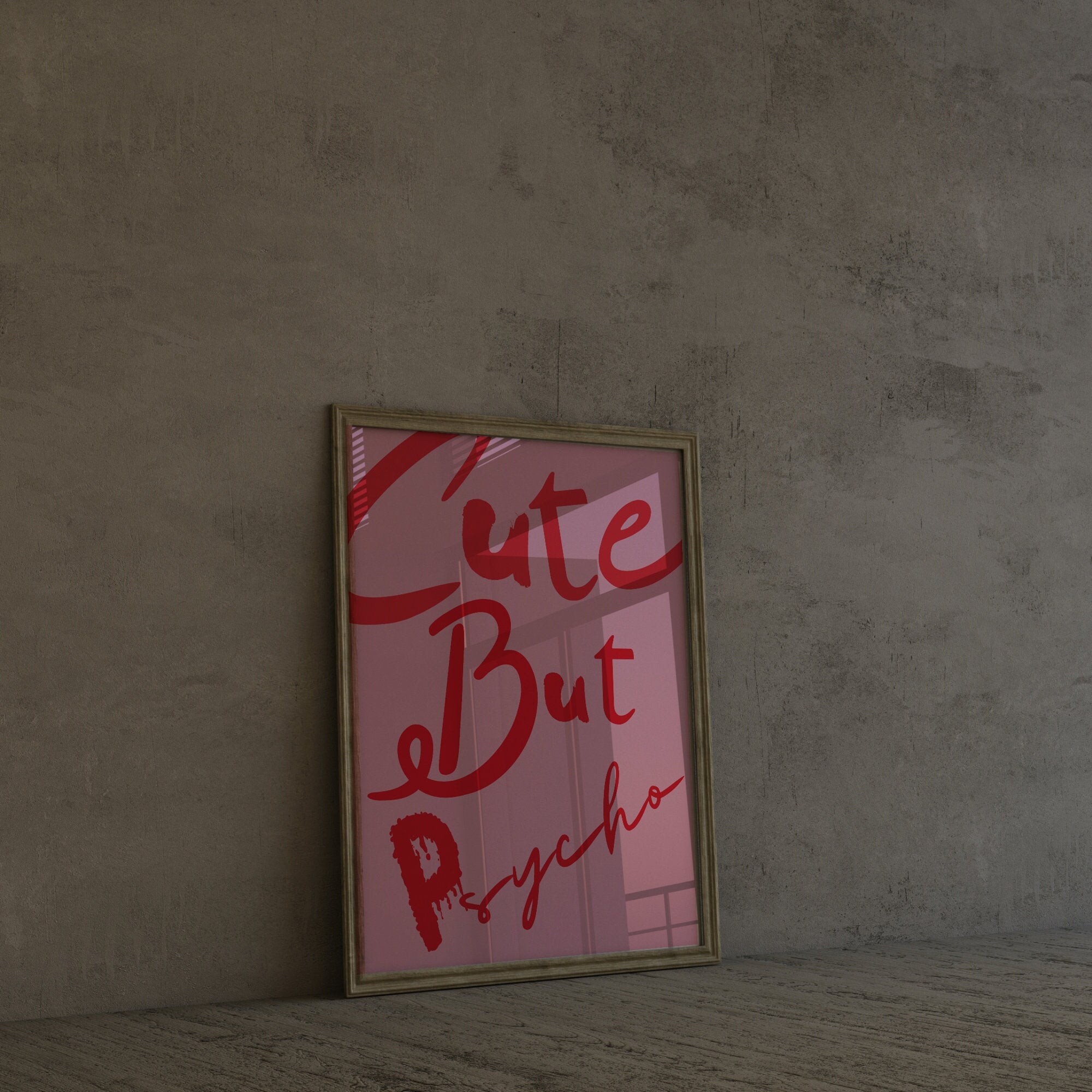But Psycho Pink Print, Girly Dorm Decor image 9