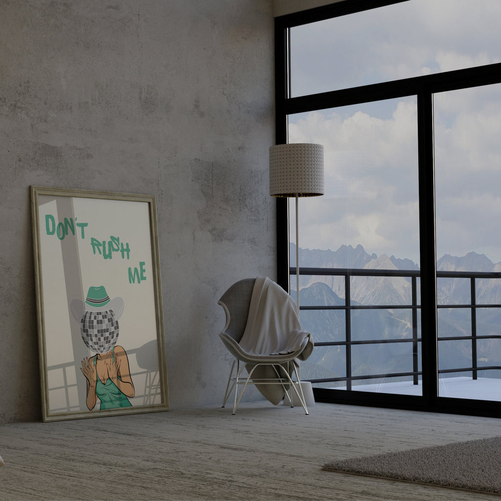 Disco Ball Cowgirl Art Print: Sage Green Dorm Decor image 8