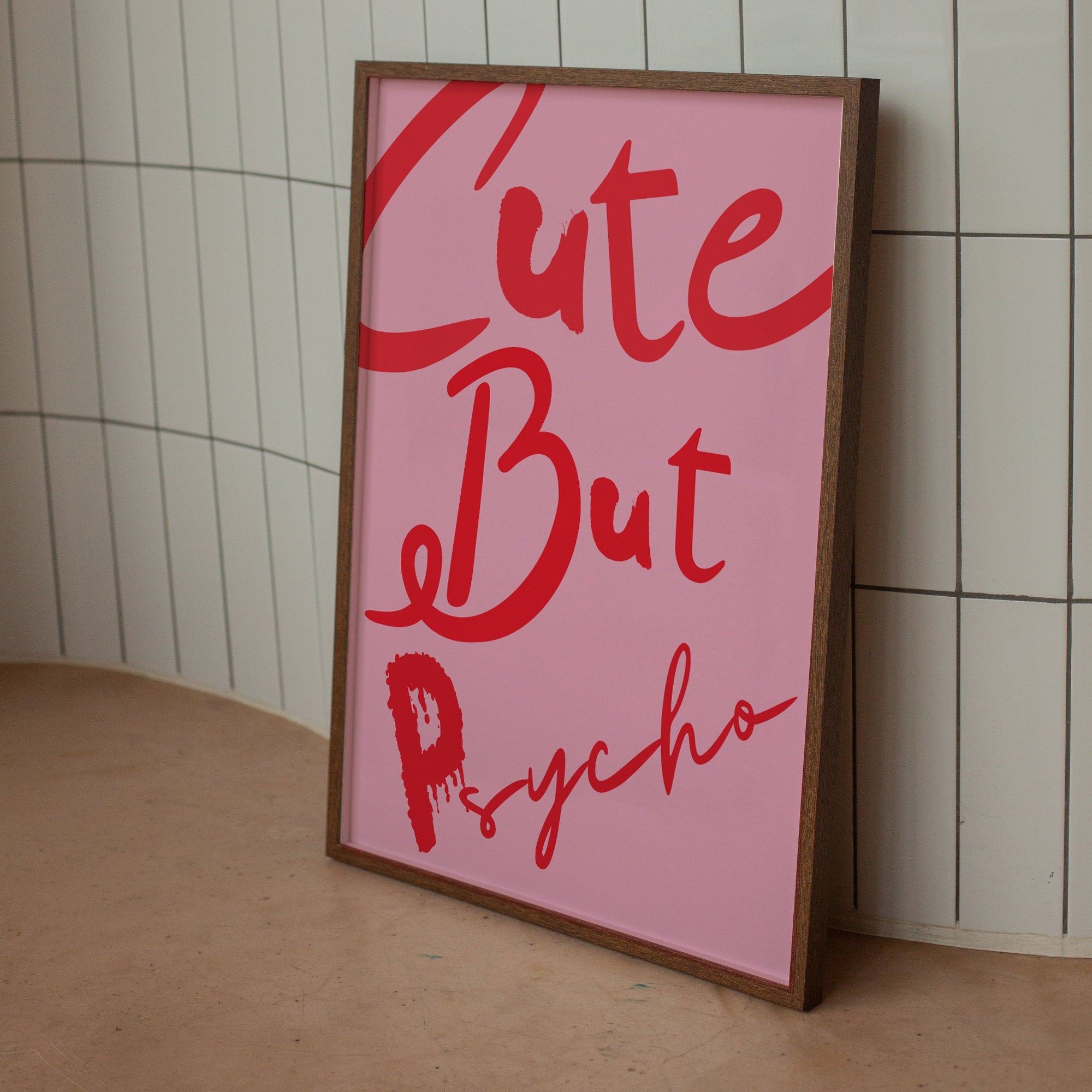 But Psycho Pink Print, Girly Dorm Decor image 10