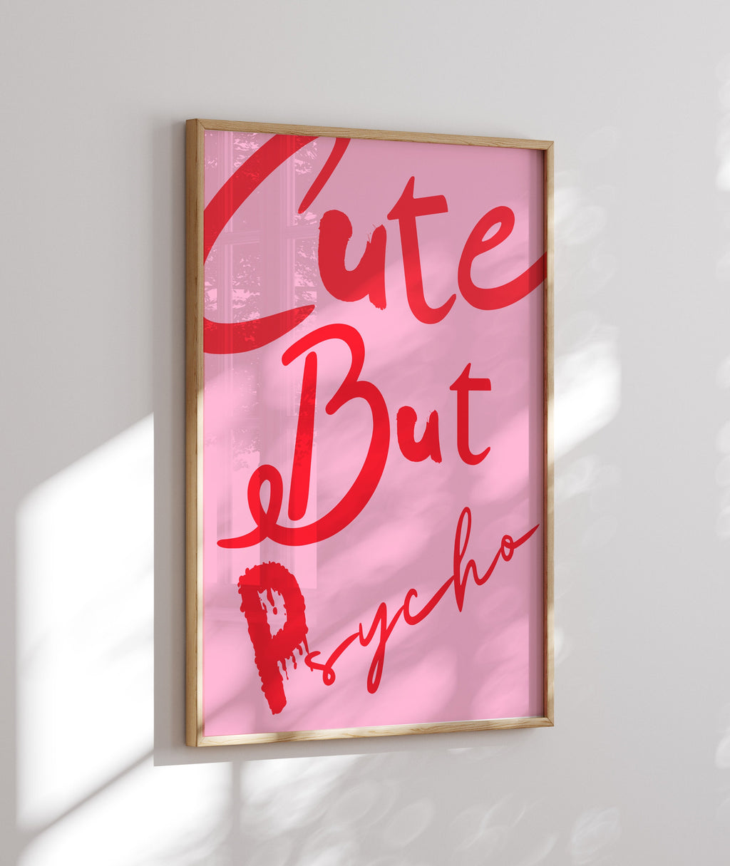 But Psycho Pink Print, Girly Dorm Decor image 6