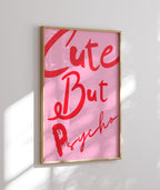 But Psycho Pink Print, Girly Dorm Decor image 6