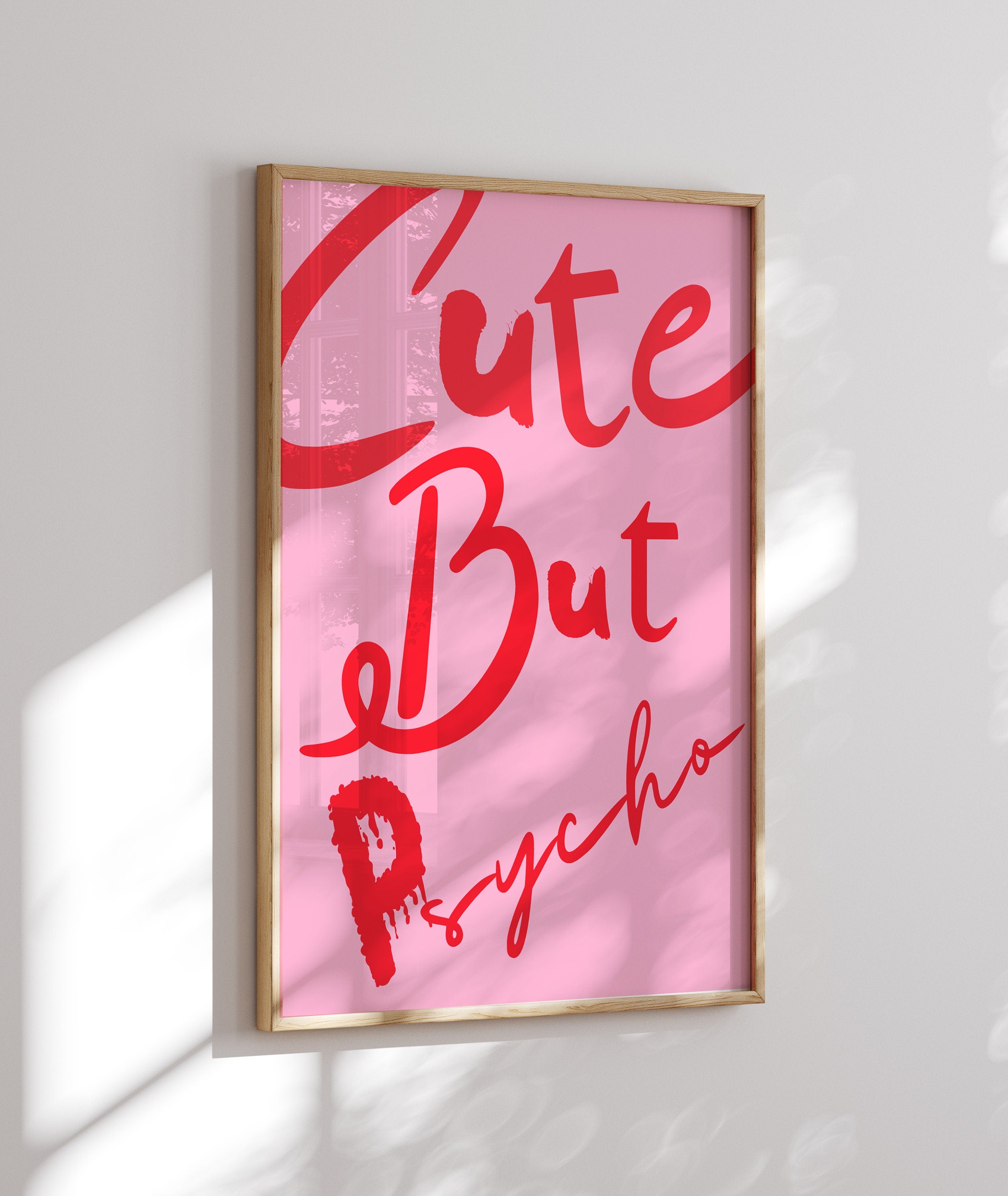 But Psycho Pink Print, Girly Dorm Decor image 6
