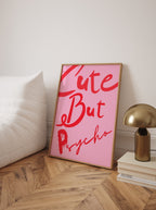 But Psycho Pink Print, Girly Dorm Decor image 7