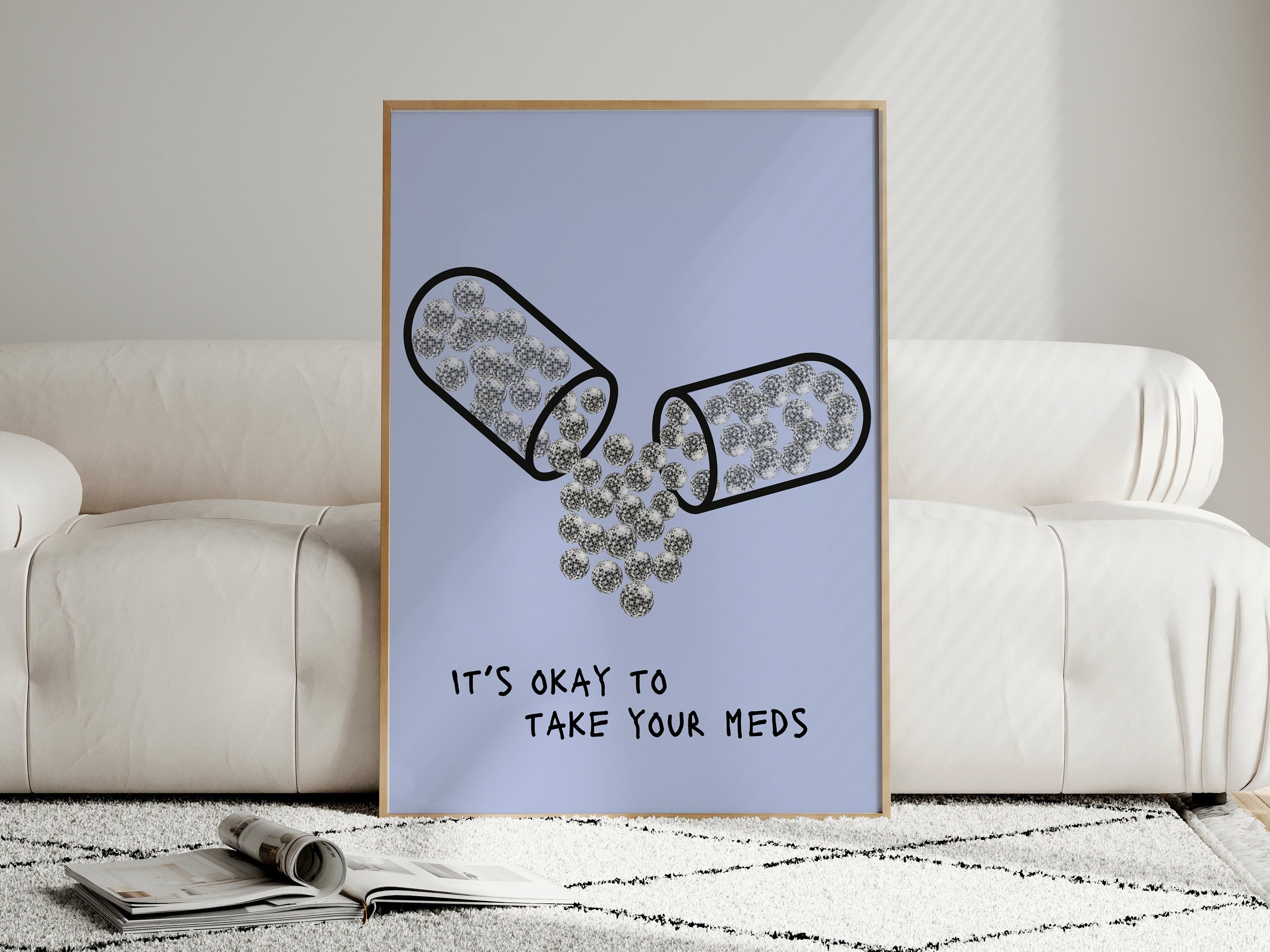 Disco Ball Pills Art Print: Dopamine Decor image 7