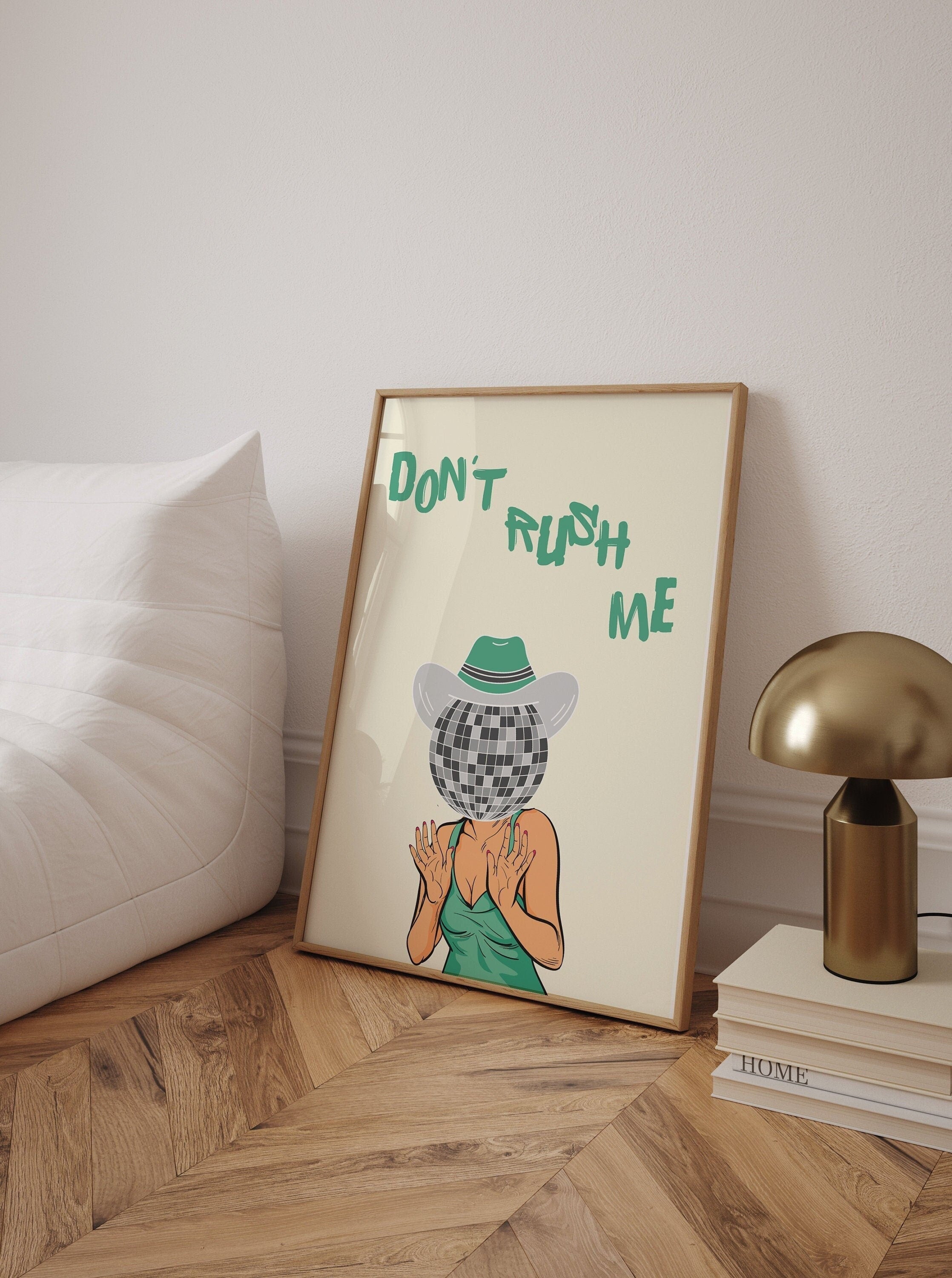 Disco Ball Cowgirl Art Print: Sage Green Dorm Decor image 7