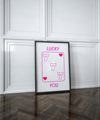 777 Angel Number Print: Lucky Playing Card Wall Art image 2
