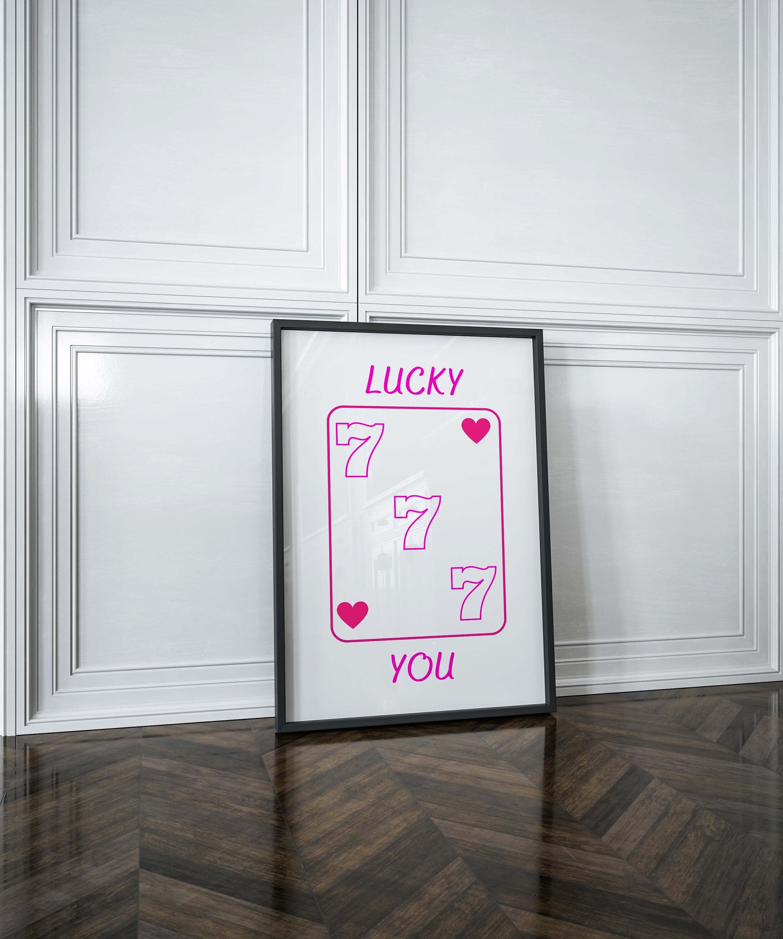 777 Angel Number Print: Lucky Playing Card Wall Art image 2