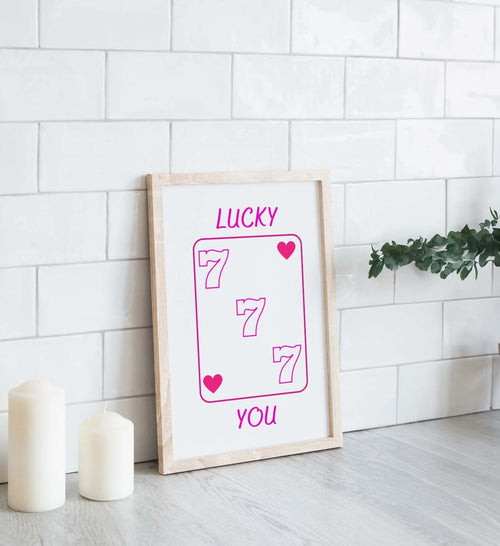 777 Angel Number Print: Lucky Playing Card Wall Art - 5x7