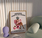Disco Bathroom Art Print: Girly Hot Pink Dorm Decor image 8