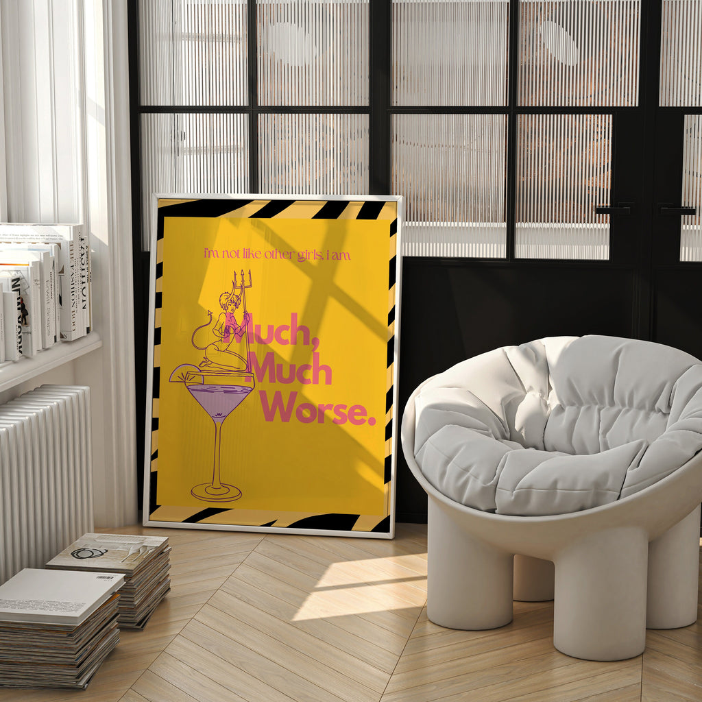 Worse Than Other Girls Print: Eclectic Dopamine Decor image 9