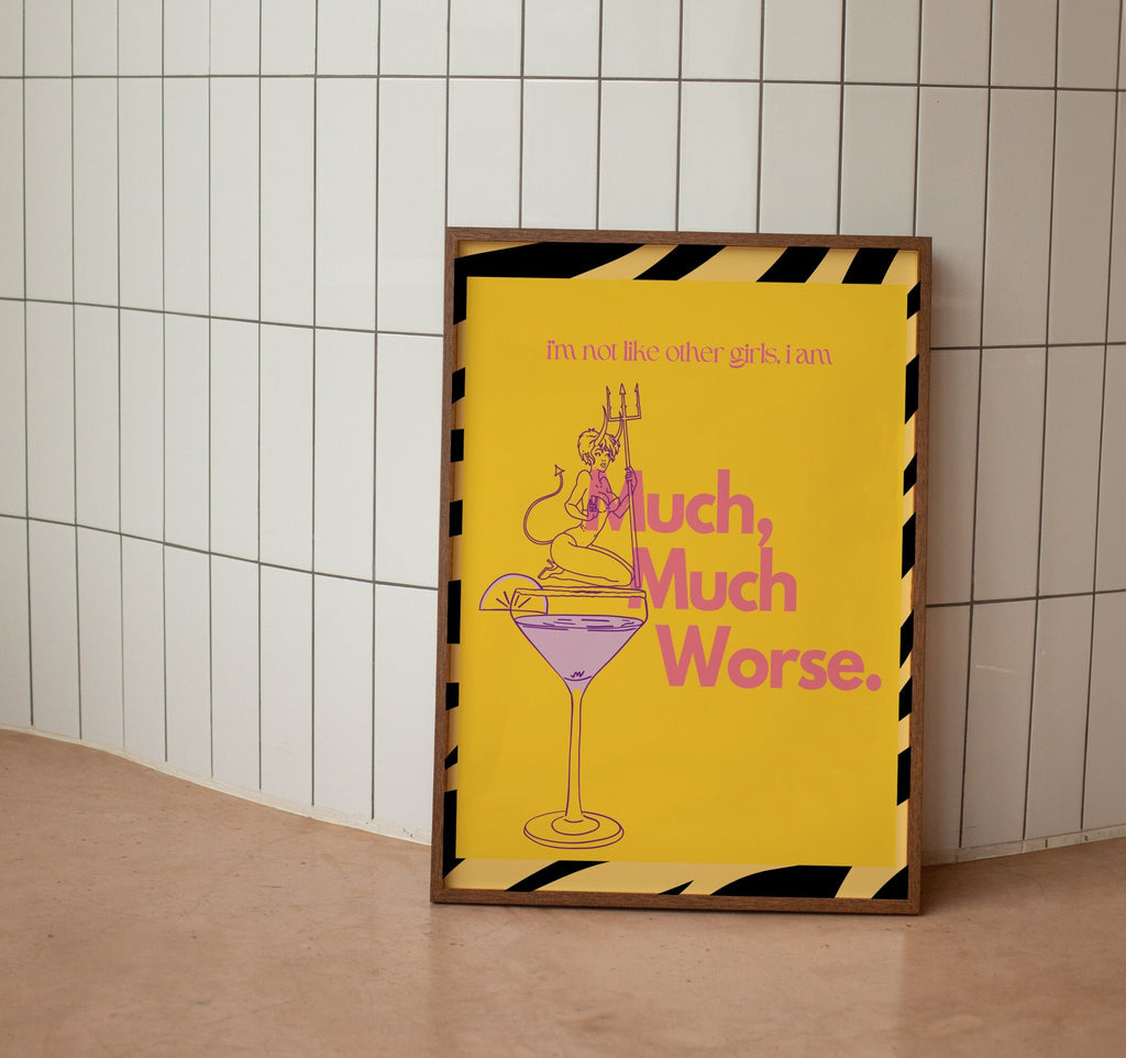 Worse Than Other Girls Print: Eclectic Dopamine Decor image 5