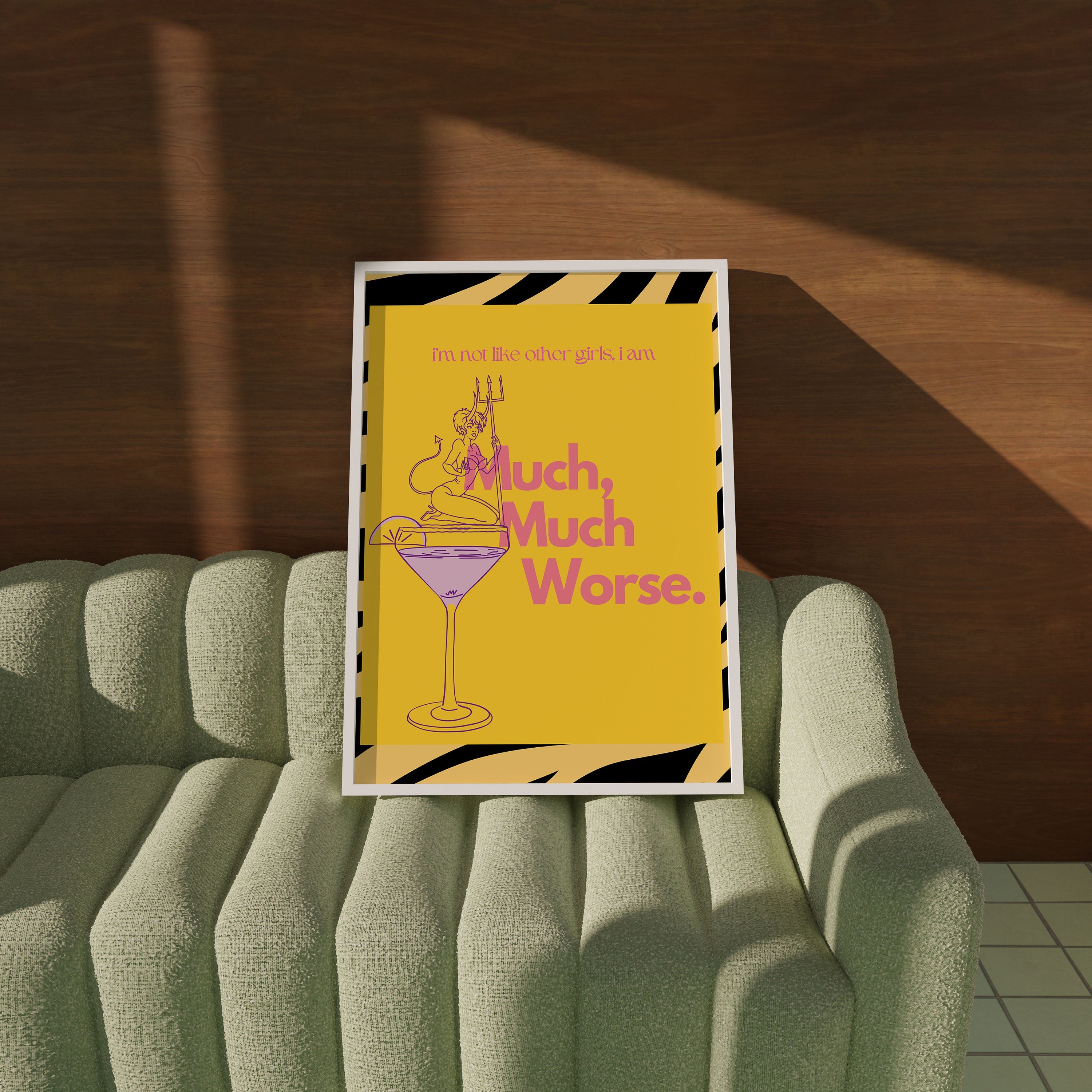 Worse Than Other Girls Print: Eclectic Dopamine Decor image 4