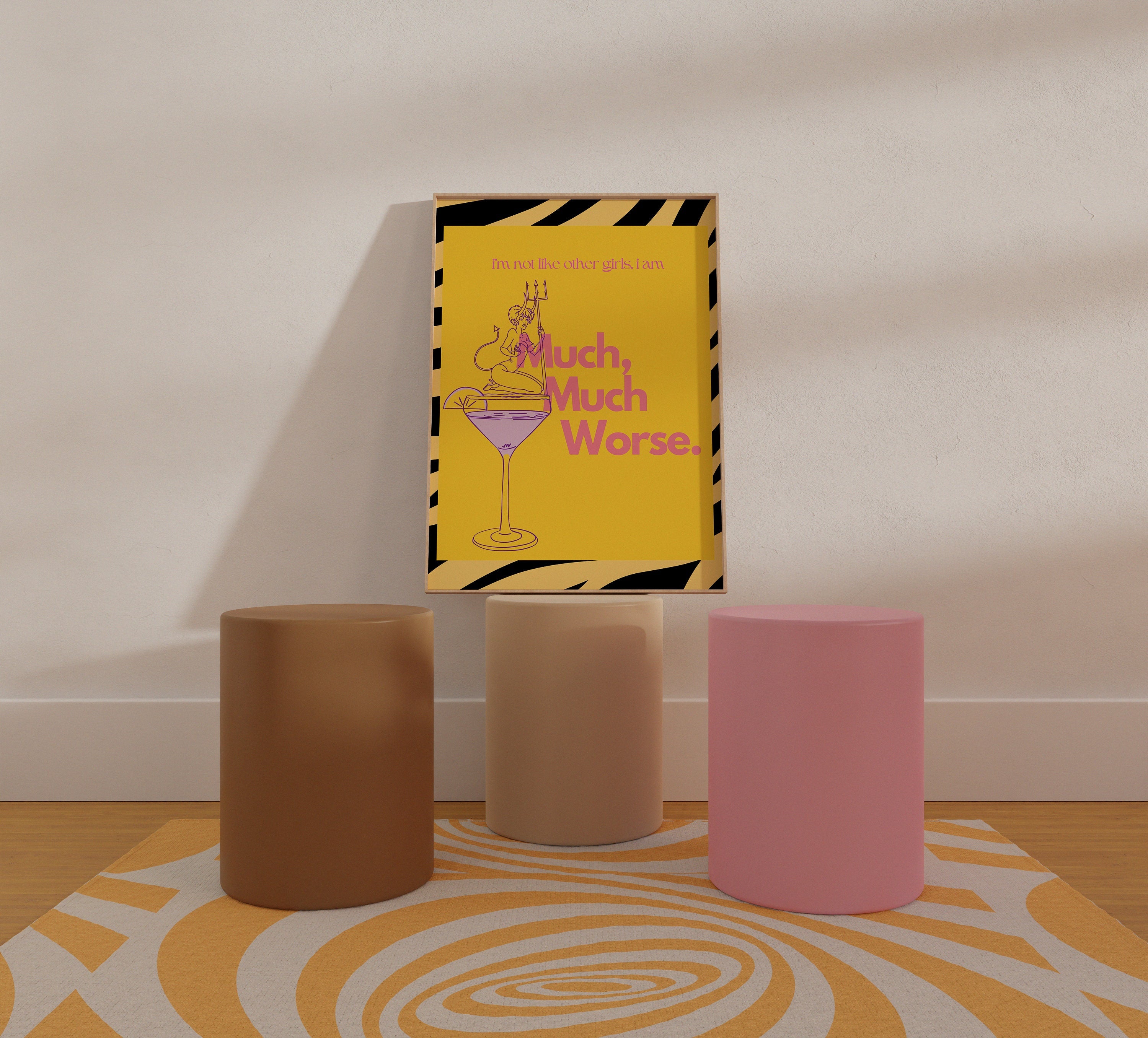 Worse Than Other Girls Print: Eclectic Dopamine Decor image 2