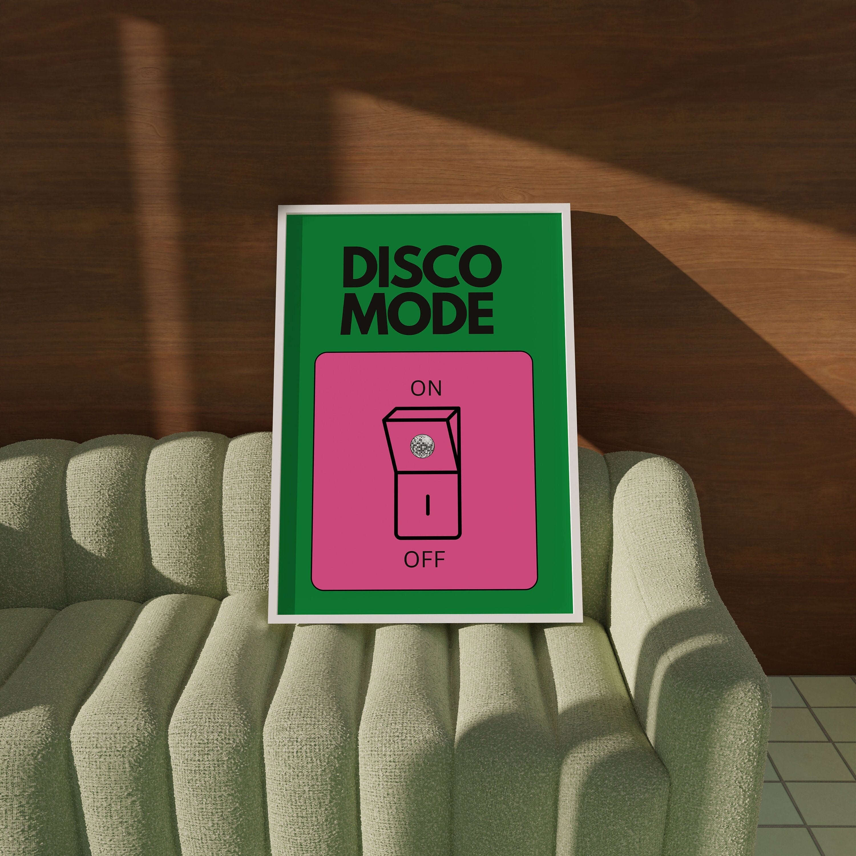 Retro Disco Print: Funky Vintage Poster - 5x7