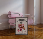 Disco Bathroom Art Print: Girly Hot Pink Dorm Decor image 2