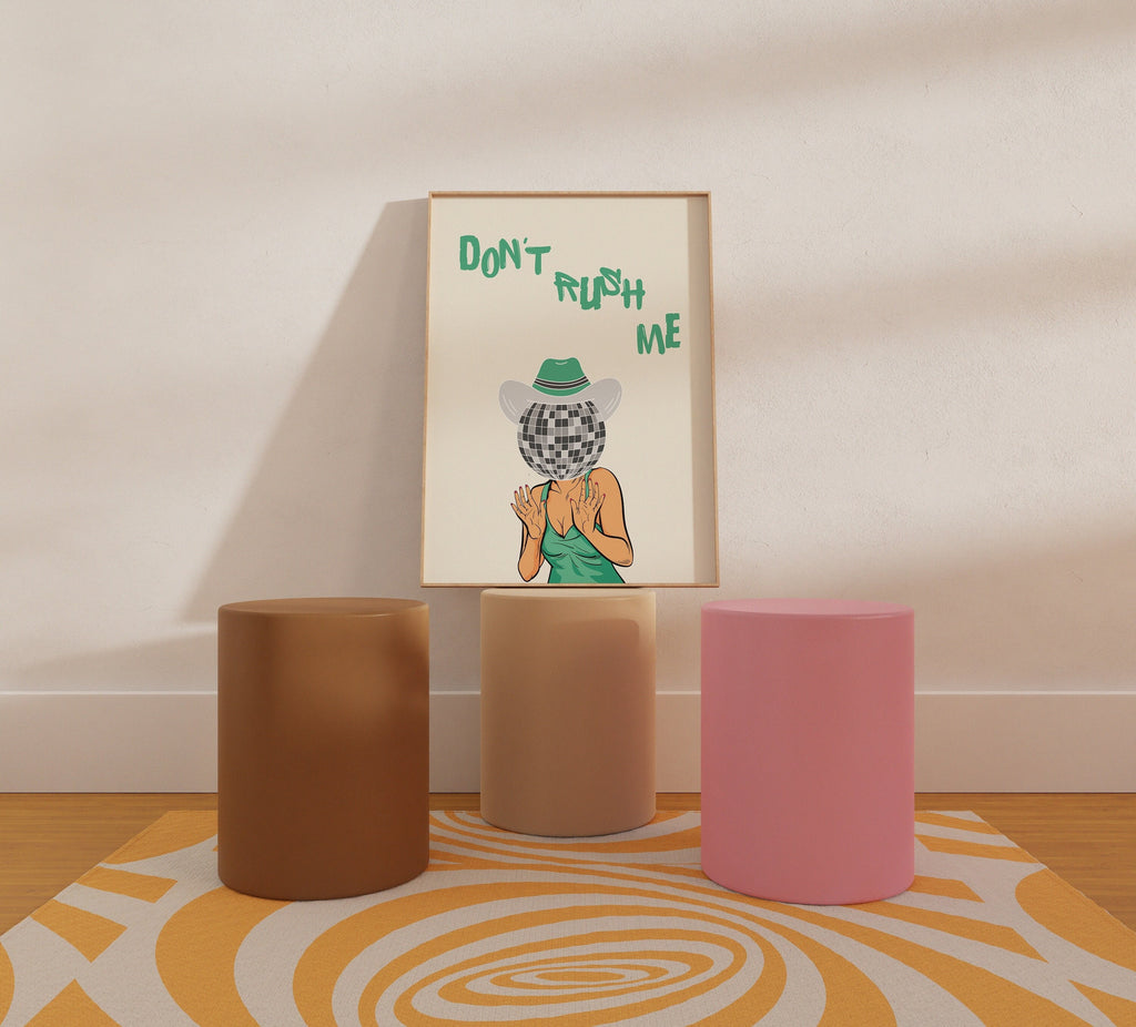 Disco Ball Cowgirl Art Print: Sage Green Dorm Decor image 6