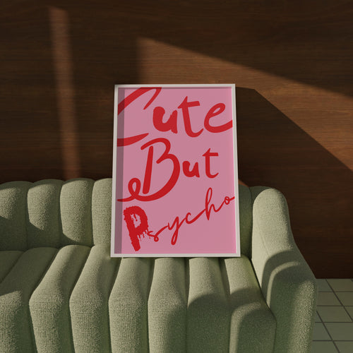 But Psycho Pink Print, Girly Dorm Decor image 2