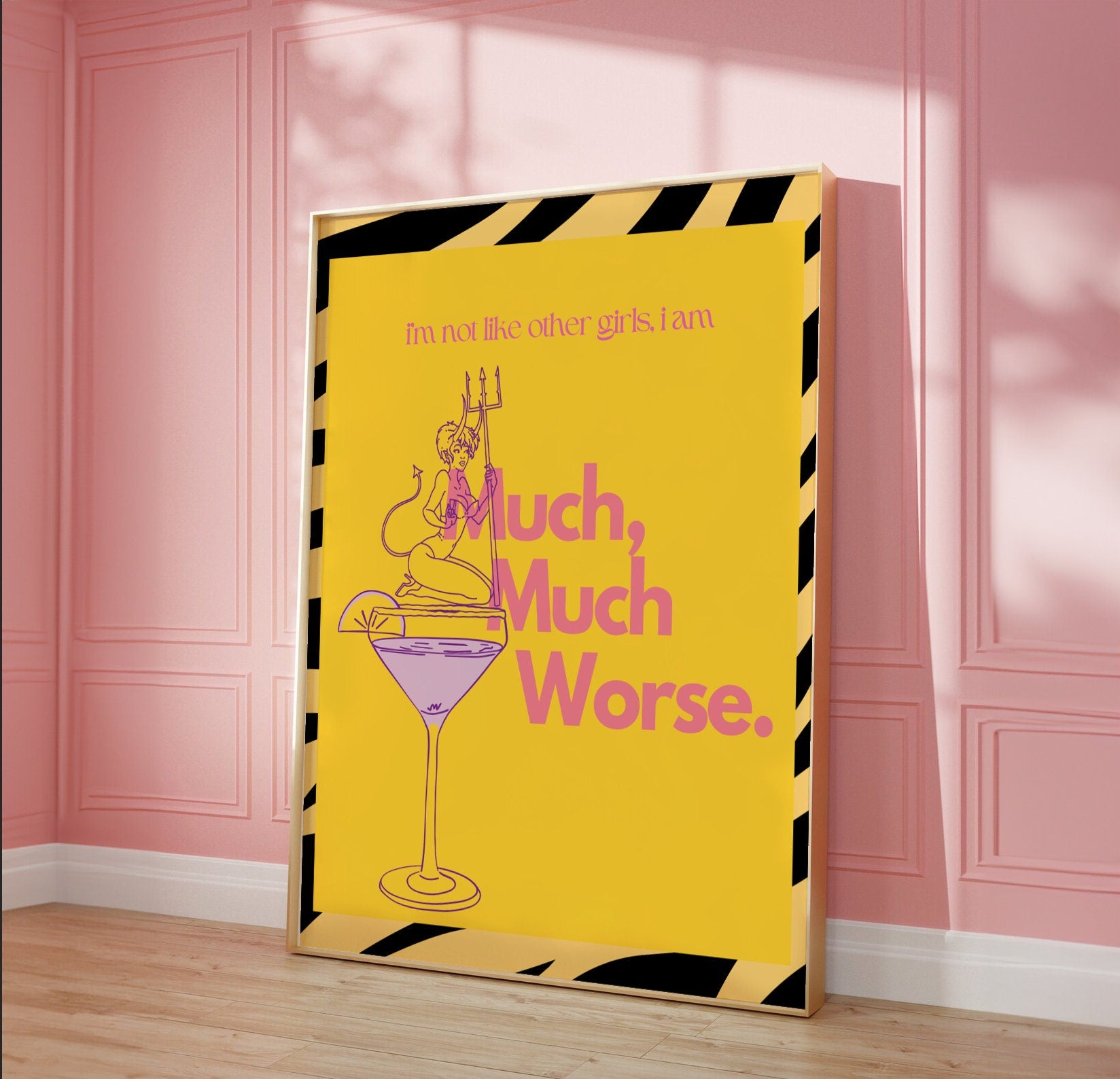 Worse Than Other Girls Print: Eclectic Dopamine Decor image 7
