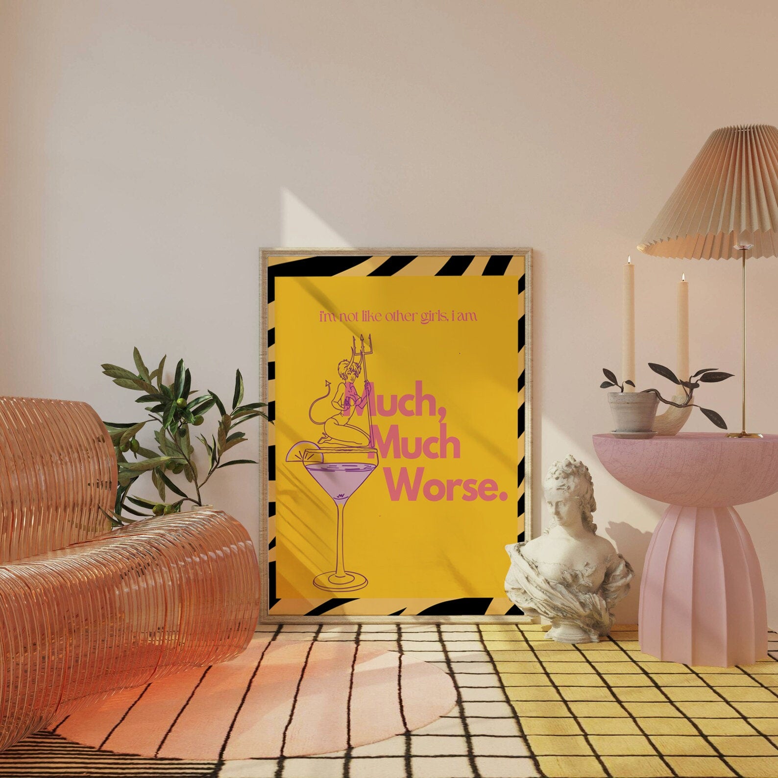 Worse Than Other Girls Print: Eclectic Dopamine Decor image 8