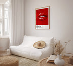 Red Lips Pantone Print: French Kiss Retro Wall Art image 4