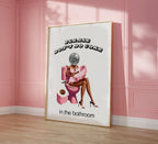 Disco Bathroom Art Print: Girly Hot Pink Dorm Decor image 6