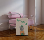 Disco Ball Cowgirl Art Print: Sage Green Dorm Decor image 3