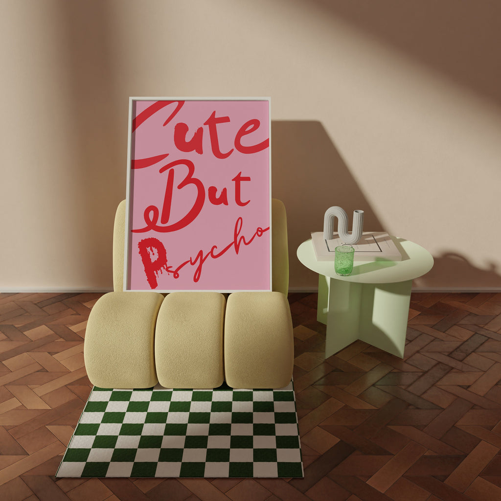 But Psycho Pink Print, Girly Dorm Decor image 4
