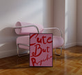 But Psycho Pink Print, Girly Dorm Decor - 5x7