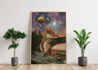 Surreal Mermaid Art Print: Cosmic Ocean, Sci-Fi Home Decor image 4