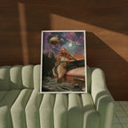 Surreal Mermaid Art Print: Cosmic Ocean, Sci-Fi Home Decor image 5