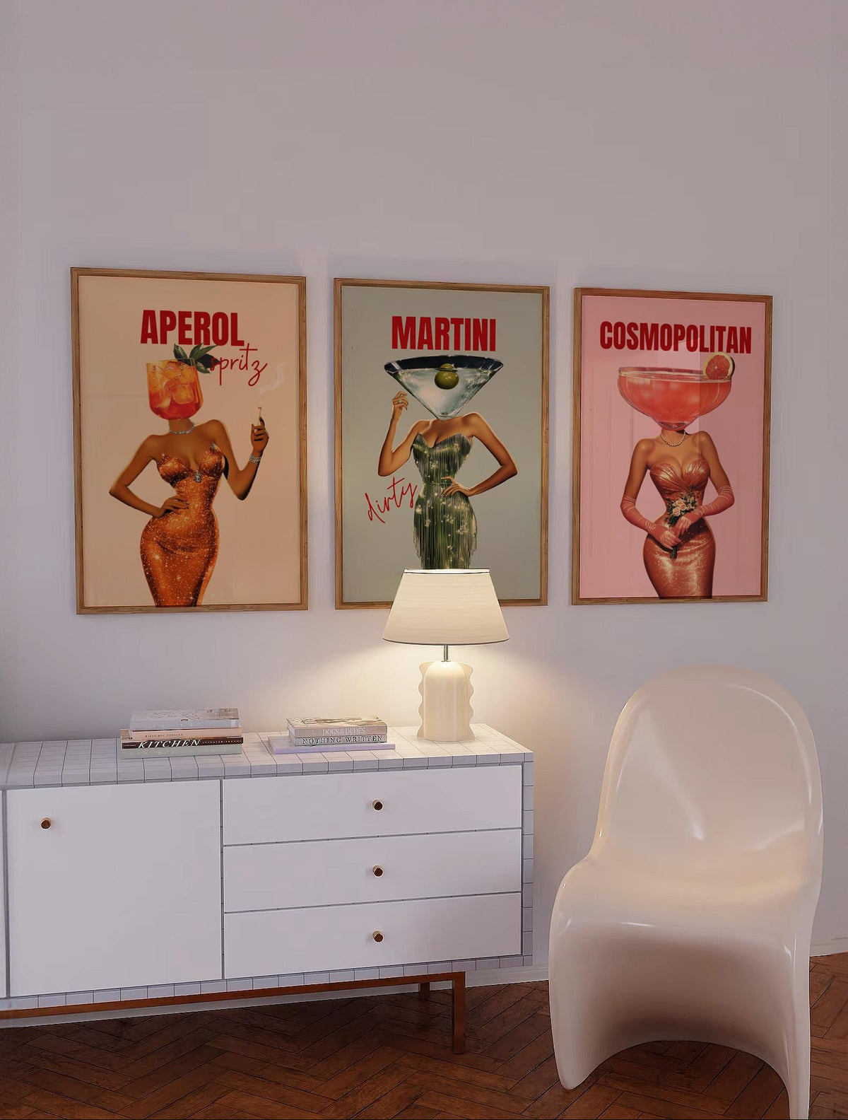 Aperol Spritz Cocktail Art Print: Retro Bar Cart Decor image 9