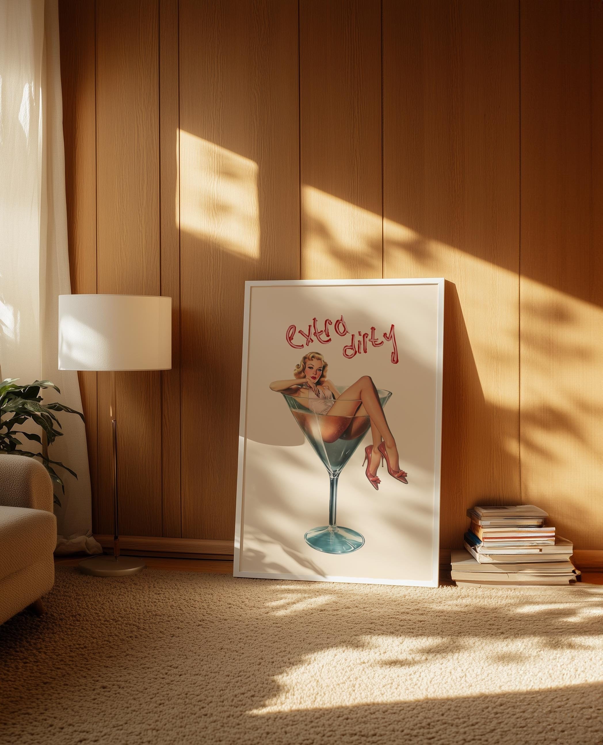 Dirty Martini Art Print: Bar Cart Decor, Cocktail Poster image 2