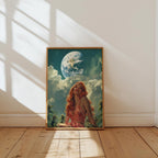 Surreal Cannabis Art Print: Retro Futuristic, Cosmic Woman image 8