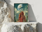 Surreal Cannabis Art Print: Retro Futuristic, Cosmic Woman image 4