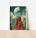 Surreal Cannabis Art Print: Retro Futuristic, Cosmic Woman - 5x7