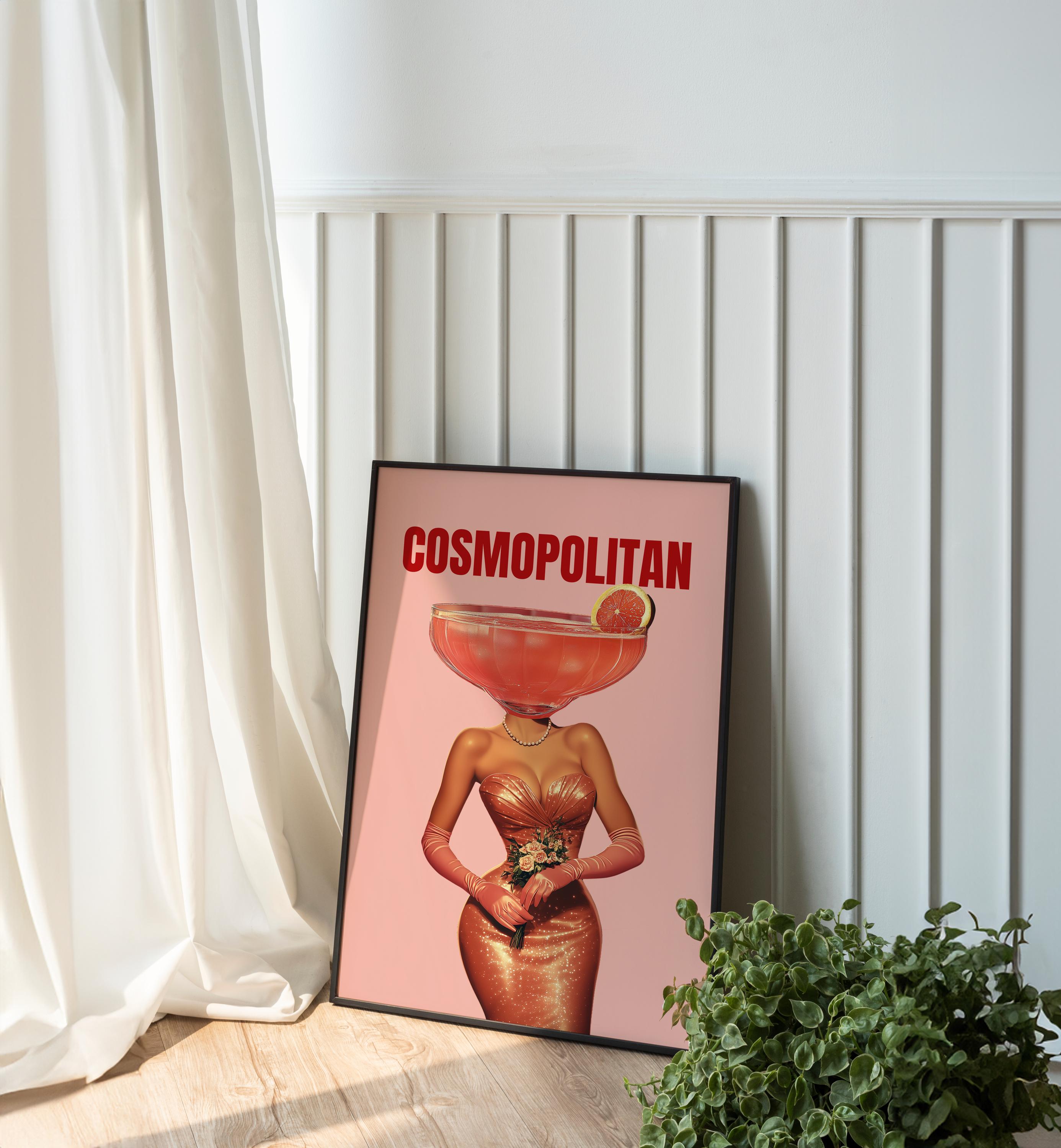 Vintage Cocktail Art Prints: Dirty Martini, Aperol Spritz, Cosmopolitan Bar Decor image 4