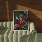 Surreal Vintage Cannabis Poster, Retro Futuristic Art Print - 5x7