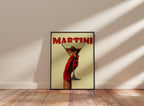Retro Martini Cocktail Art Print: Red Glove Bar Cart Decor image 10