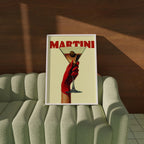 Retro Martini Cocktail Art Print: Red Glove Bar Cart Decor image 7